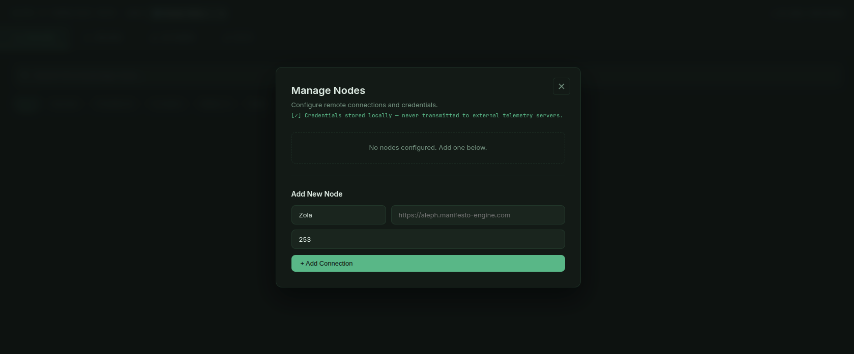 Node Configuration Panel